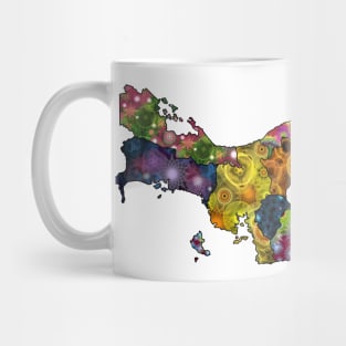 Spirograph Patterned Panama Provinces Map Mug